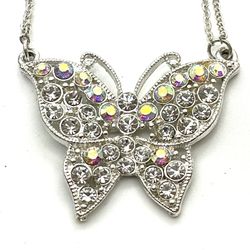 Crystal Butterfly Necklace 