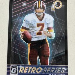 2021 Optic Retro Series Joe Theisman Black Pandora /25 Redskins, Commanders