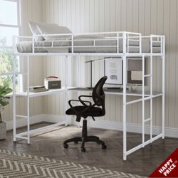 FULL SIZE LOFT BED ( FREE DELIVERY)