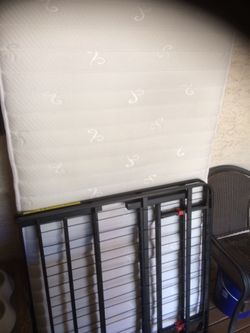 Twin size mattress and frame like new
