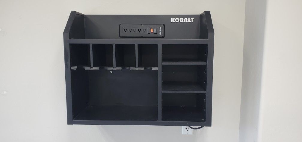 Kobalt Steel Drill Tool Wall Organizer Charging Station