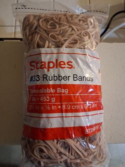 Ruber bands from staples
