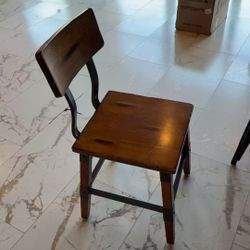 Solid Wood & Metal Chairs – Set of 24