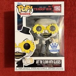 Funko Pop Movies Terrifier 3 Art The Clown With Glasses #1593 Funko Exclusive