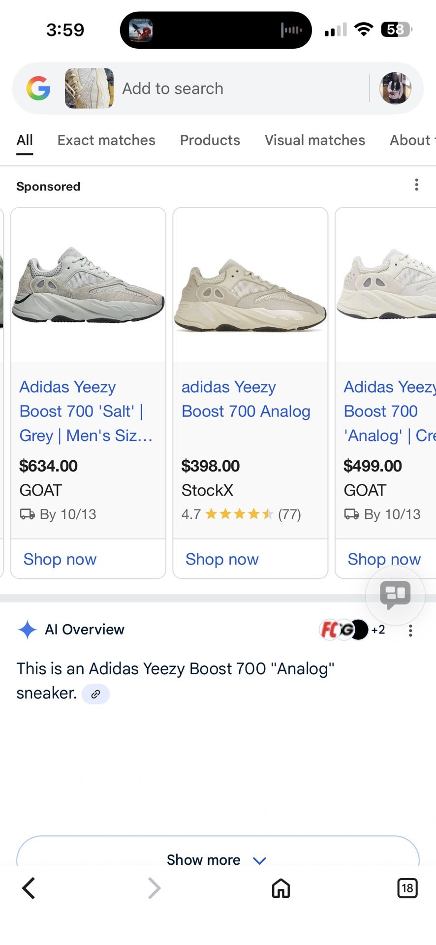 2019 Adidas Yeezy Boost 700 'Salt'