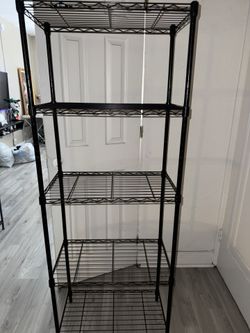 Black Metal Shelving Rack