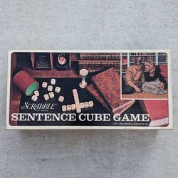 Vintage 1971 Scrabble Sentence Cube Game fun family word board table game