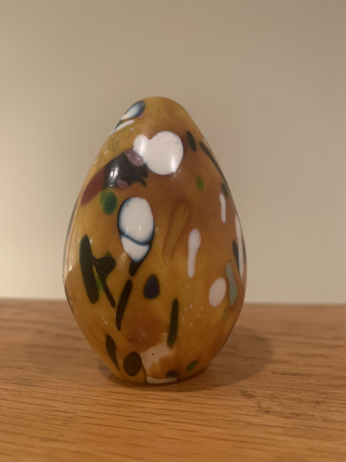 Beautiful vintage Fabergé style glass egg signed