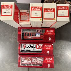 Lot of Coca-Cola / Coke Boxcars and Caboose - G Scale - EXCELLENT