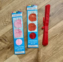 Tissue Pom Pom Hanging Decorations