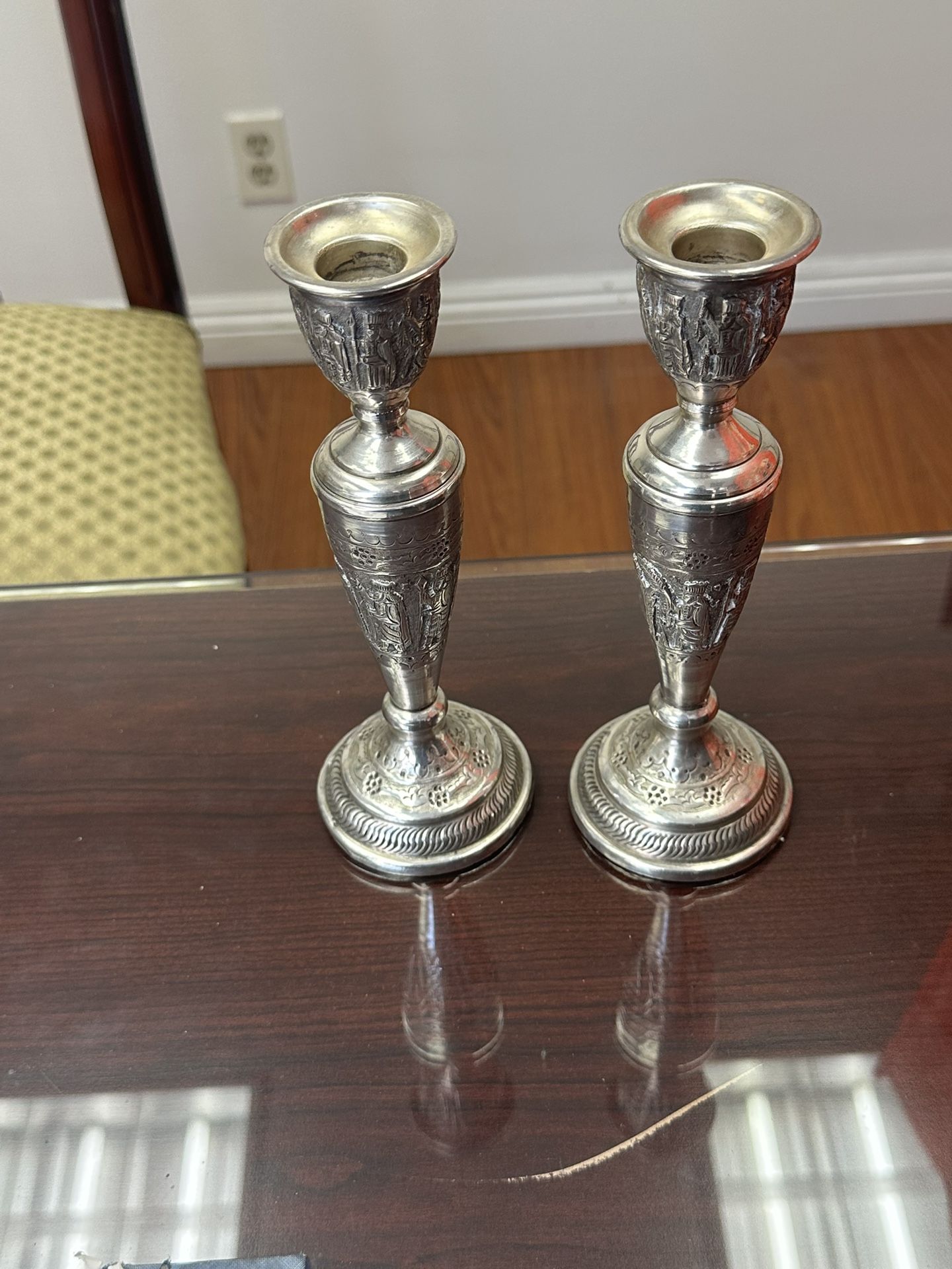 Pure Sterling Silver Candle Sticks