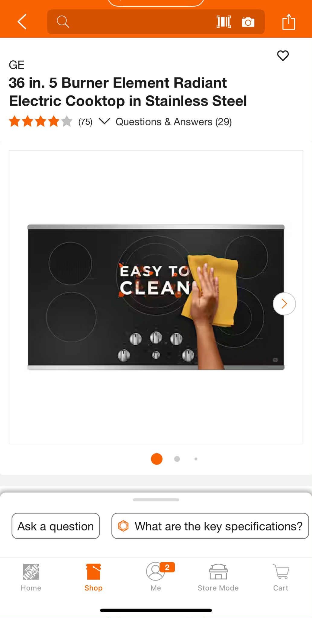 36 in. 5 Burner Element Radiant Electric Cooktop in Stainless Steel