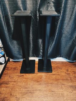 Pair of Black Monitor Stands