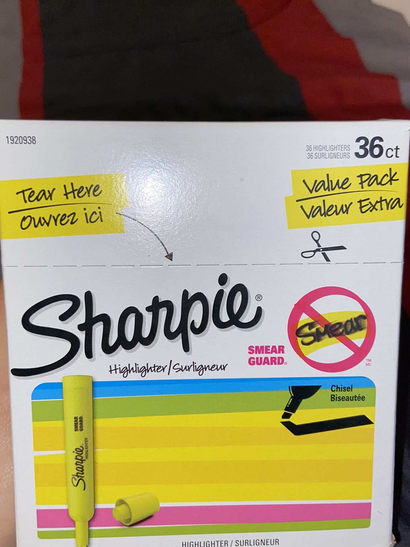36 Count Yellow Sharpie Highlighters