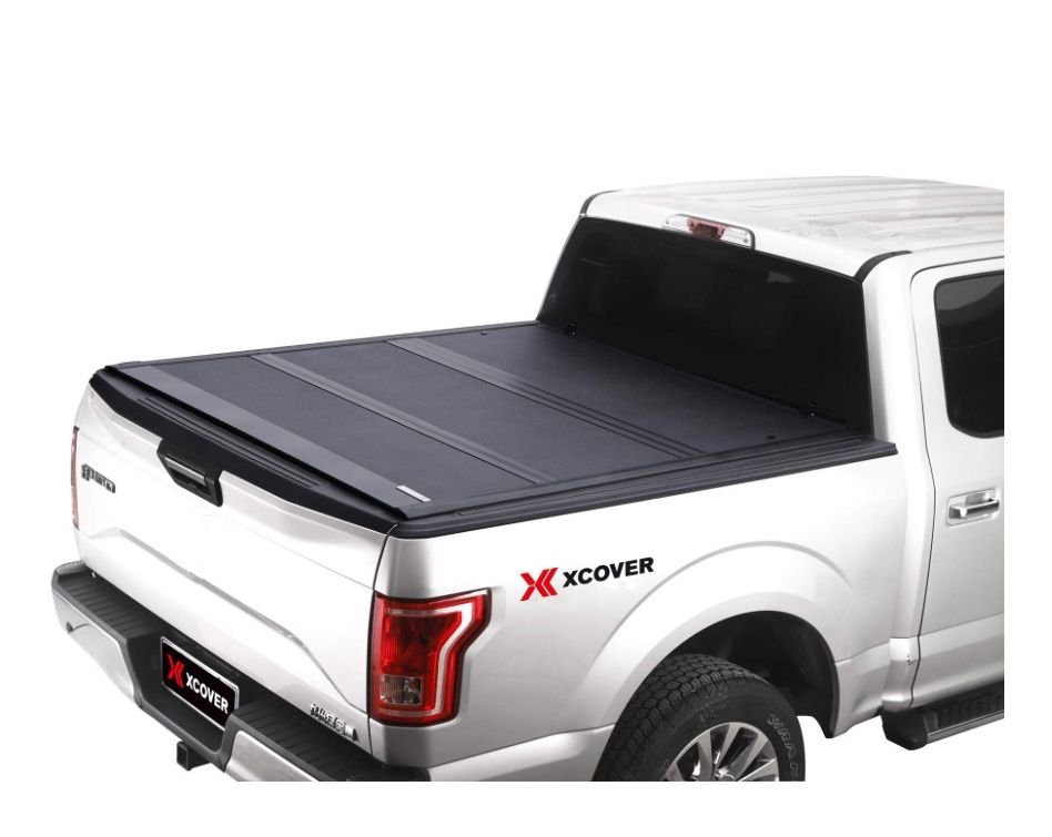 Xcover Low Profile Hard Folding Truck Bed Tonneau Cover, Compatible With 2019-2025 Ram 1500 5.7 Ft Short Bed New Body Only (NOT For Classic Body, Trac
