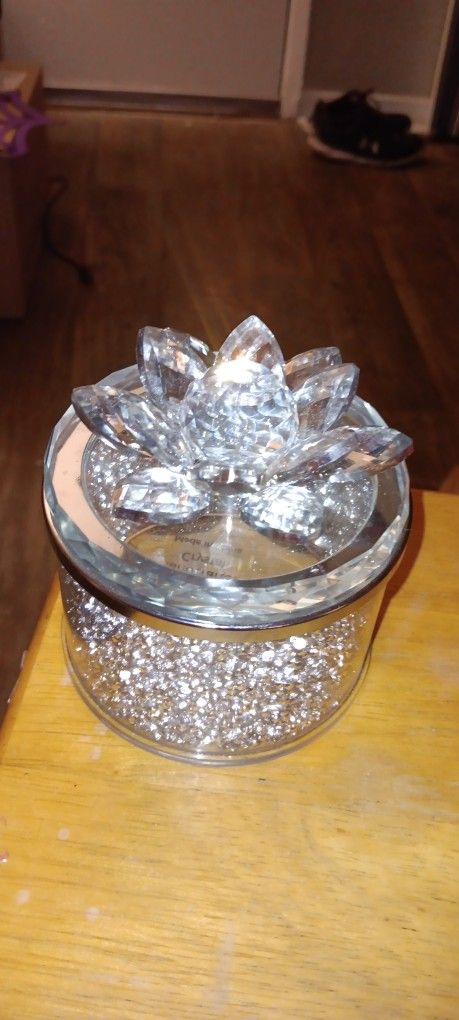 Hand Crafted Crystal Jewelry Jar