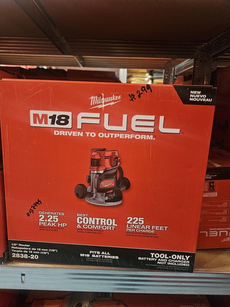 Milwaukee M18 Fuel 1/2" Router Tool Only