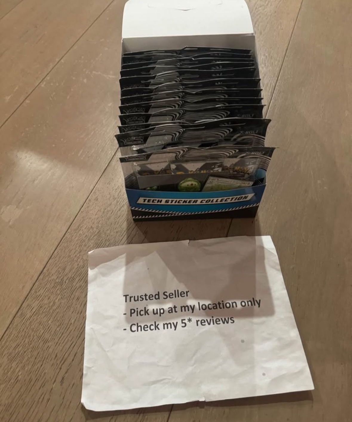 Pokemon Pokémon black bolt SV10.5 3-Pack Tech Sticker Collection - display case of 12