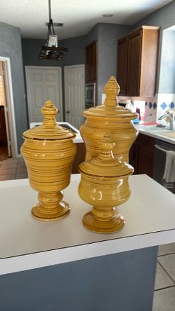 3 ceramic canisters