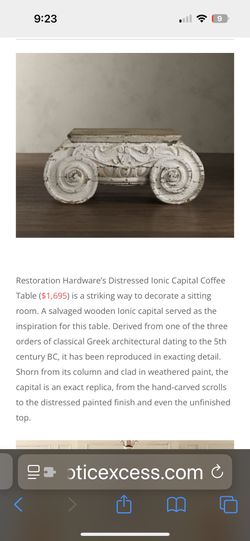 RH Distressed Coffee Table