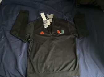 Miami hurricanes quarter zip, black , size: Medium Men’s