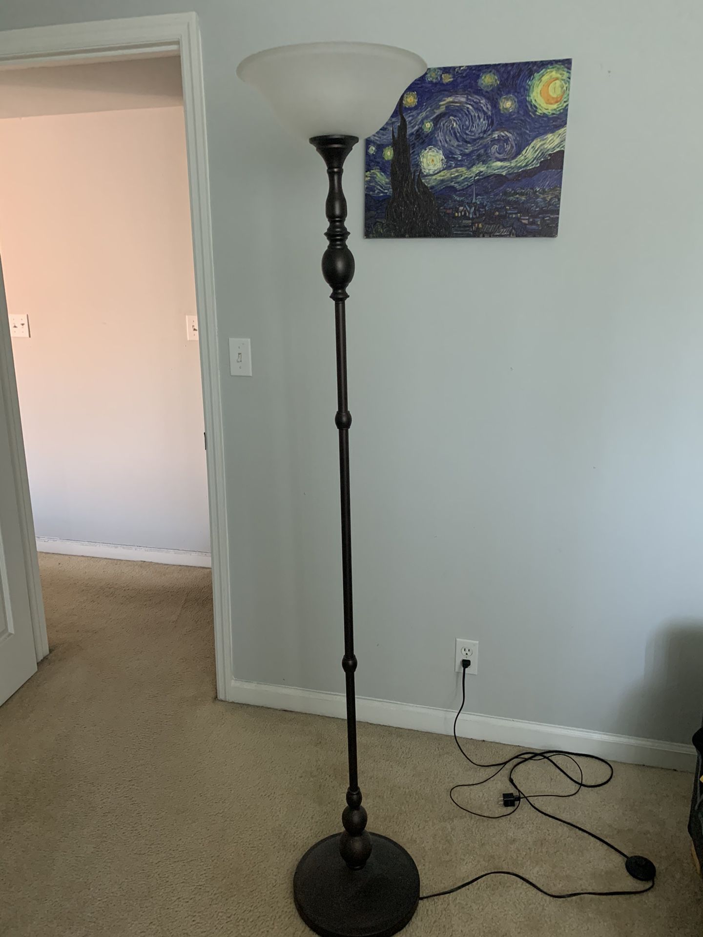 Floor stand lamp for sale, 66” tall