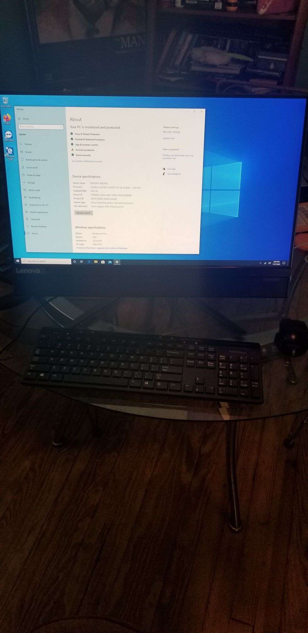 Lenovo Ideacentre AIO 510 touchscreen desktop computer