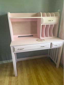 Wood  desk and chair