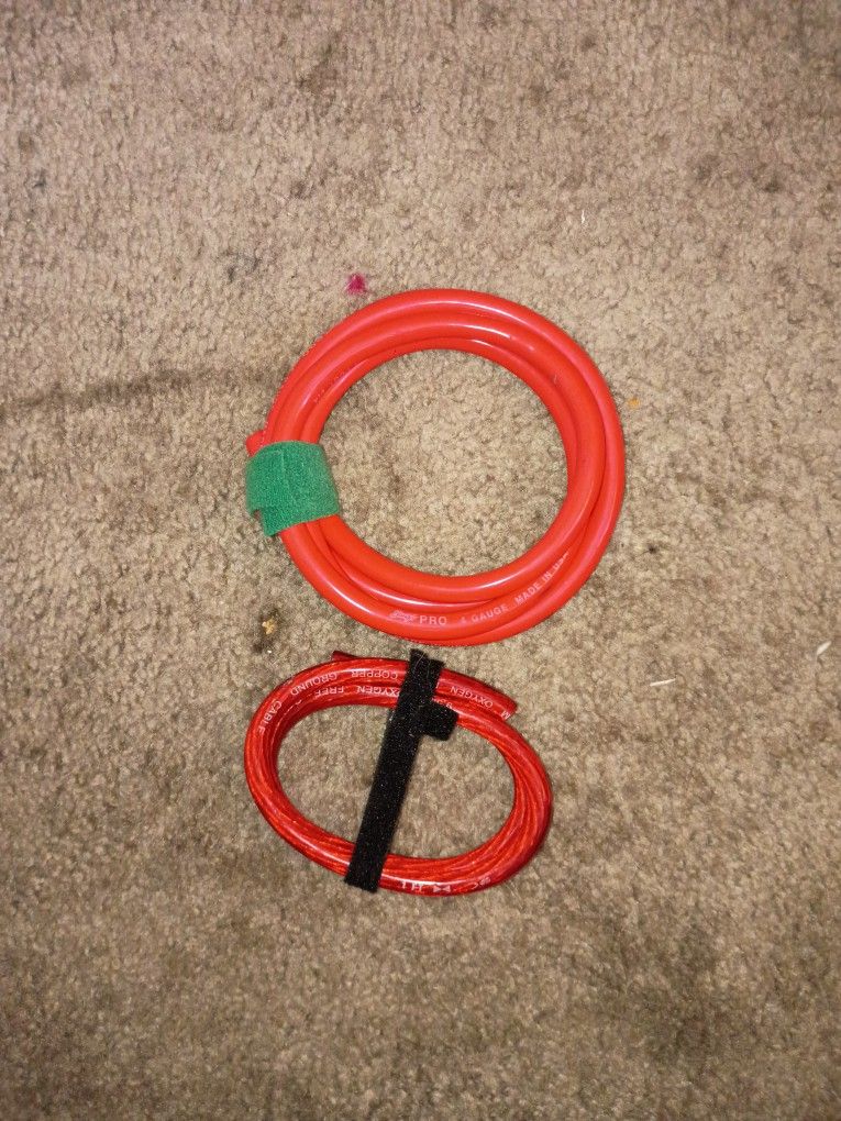 2 Short Power Cables For Amplifier