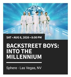 Backstreet Boys GA Tickets 8/8 & 8/15 – Bulk Discounts!
