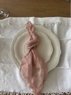 Dusty pink gauze cheesecloth