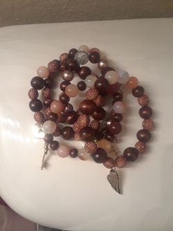 Custom made charm beaded bracelets