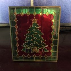 Christmas Stained Glass Box (vintage)