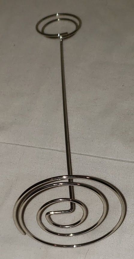 Chrome Table Card Holder