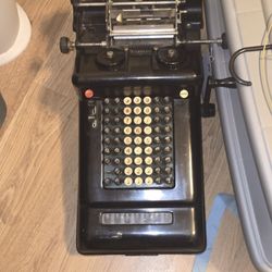 Burroughs Hand Crank Adding Machine Antique Calculator