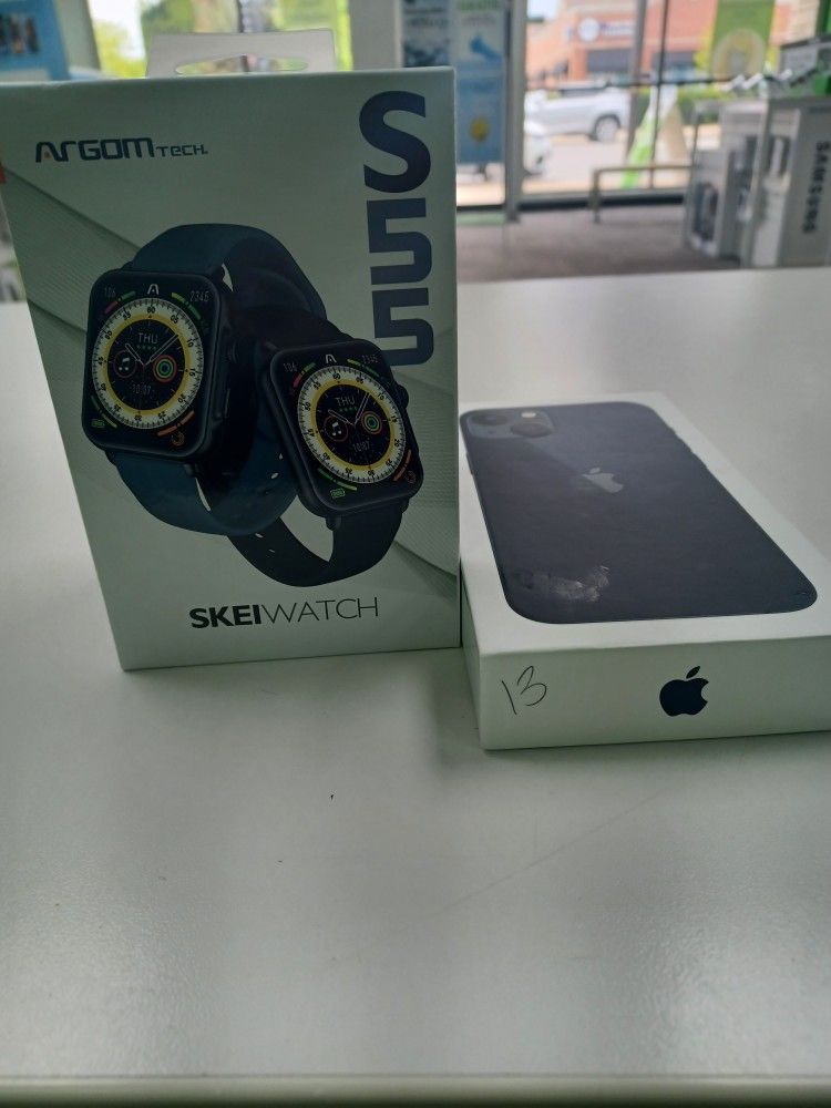 I Phone 13 & Smart Watch Argom S55only $270 Plus Tax When You Switch Over To Cricket Wireless