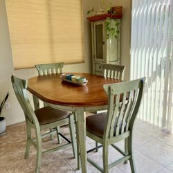 Vintage table & 4 Chairs with  China Set 