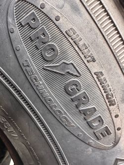 Four Goodyear Wrangler tires
