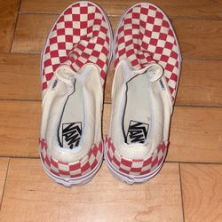 red slip on vans