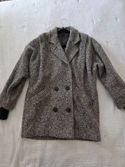 Large Wool-Blend Coat