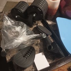 Bersauji Ab Roller Wheel Knee Mat Timer Automatic Rebound Abdominal exercise NEW