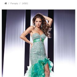 Dimitri Designs Emerald Green Strapless Prom Dress Size 4 - New With Tags 