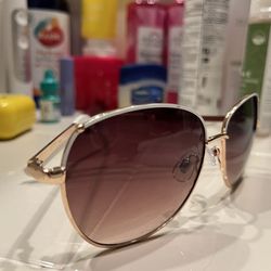 Rose Gold And White Sunglasses 