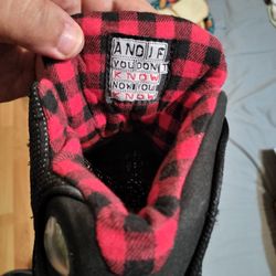 Jordan's 13 Retro Black And Red Christopher Wallace Aka Notorious B.I.G. Aka Biggie Smalls.