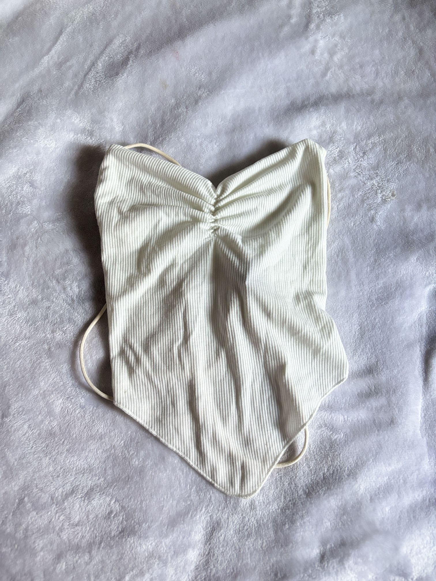 White Halter Tie Top