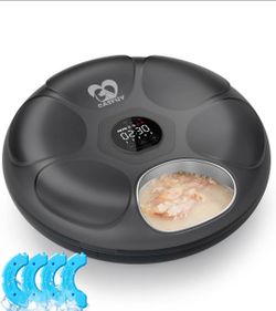 Automatic Cat Feeder Cordless - Automatic Cat Food Dispenser with Stainless Stee