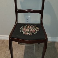 Antique Embroidered Upholstered Chair
