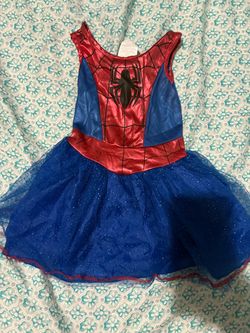 Marvel Girls Red and Blue Spider-Tulle Dress size 2t