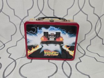 Back To The Future Outatime Classic Retro Tin Tote Metal Lunch Box