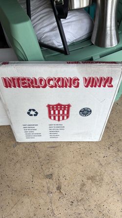 Interlocking vinyl tiles for kids or people working out on